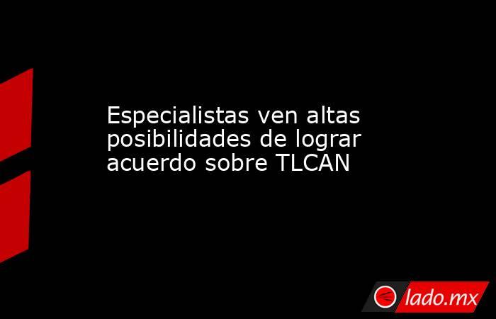 Especialistas ven altas posibilidades de lograr acuerdo sobre TLCAN. Noticias en tiempo real