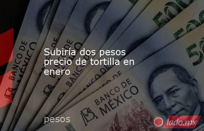 Subiría dos pesos precio de tortilla en enero. Noticias en tiempo real