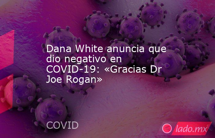 Dana White anuncia que dio negativo en COVID-19: «Gracias Dr Joe Rogan». Noticias en tiempo real