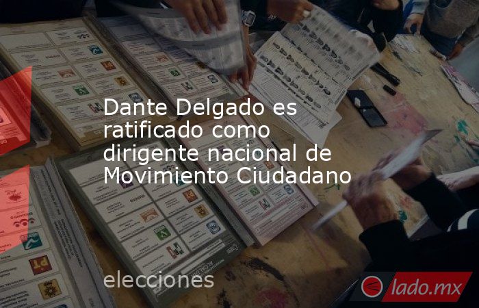 Dante Delgado es ratificado como dirigente nacional de Movimiento Ciudadano. Noticias en tiempo real