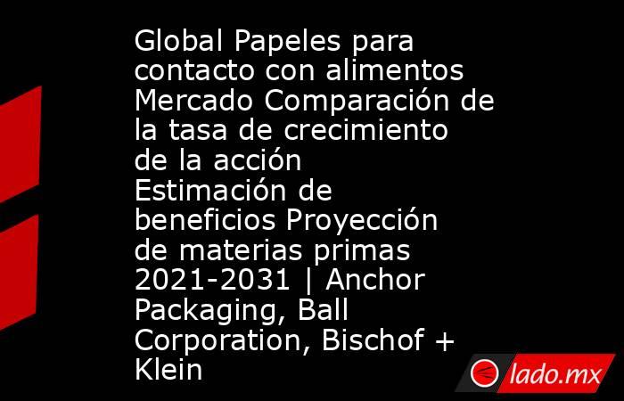 Global Papeles para contacto con alimentos Mercado Comparación de la tasa de crecimiento de la acción Estimación de beneficios Proyección de materias primas 2021-2031 | Anchor Packaging, Ball Corporation, Bischof + Klein. Noticias en tiempo real