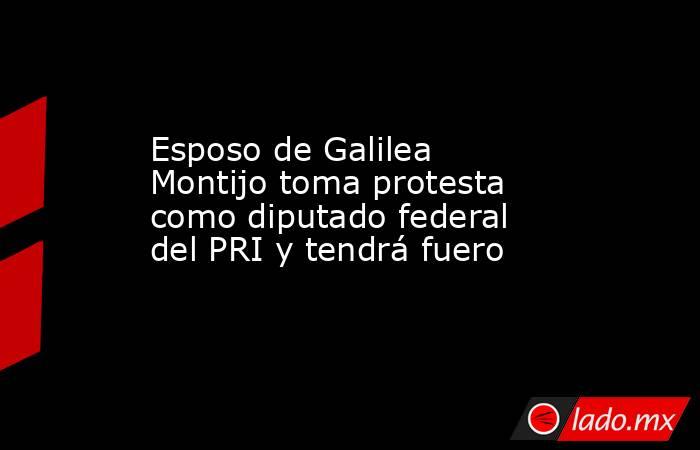 Esposo de Galilea Montijo toma protesta como diputado federal del PRI y tendrá fuero. Noticias en tiempo real