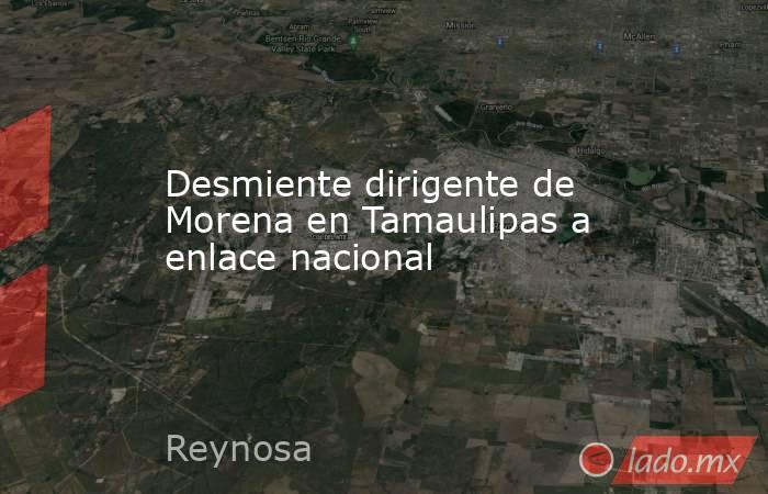 Desmiente dirigente de Morena en Tamaulipas a enlace nacional. Noticias en tiempo real