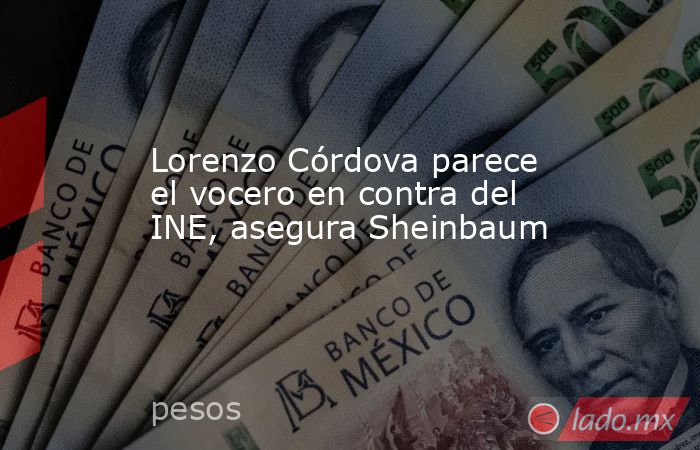 Lorenzo Córdova parece el vocero en contra del INE, asegura Sheinbaum. Noticias en tiempo real