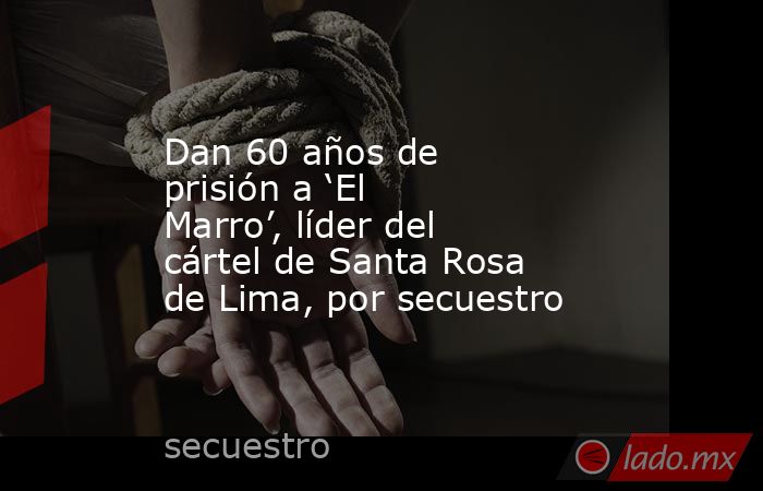 Dan 60 años de prisión a ‘El Marro’, líder del cártel de Santa Rosa de Lima, por secuestro. Noticias en tiempo real