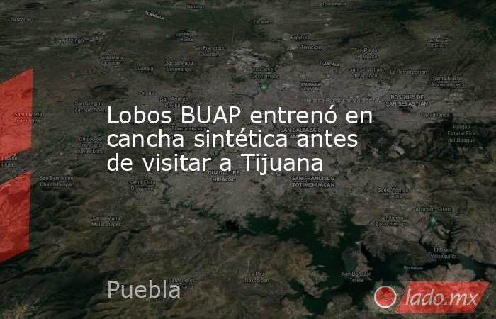 Lobos BUAP entrenó en cancha sintética antes de visitar a Tijuana. Noticias en tiempo real
