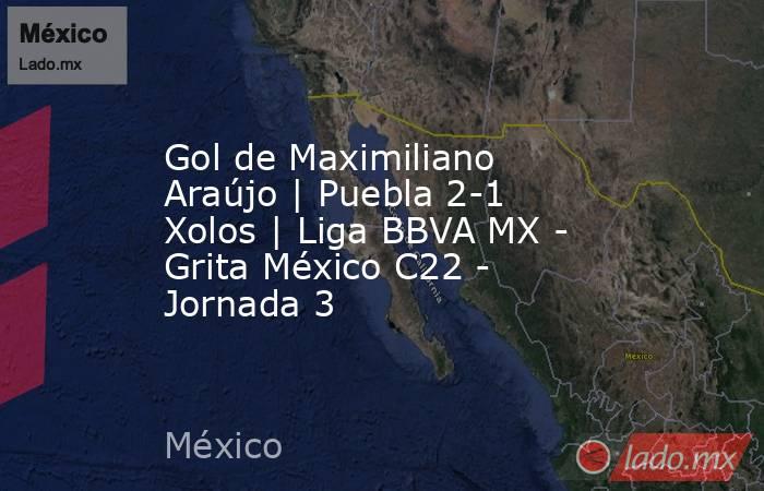Gol de Maximiliano Araújo | Puebla 2-1 Xolos | Liga BBVA MX - Grita México C22 - Jornada 3. Noticias en tiempo real