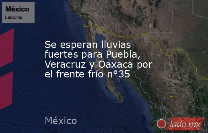 Se esperan lluvias fuertes para Puebla, Veracruz y Oaxaca por el frente frío n°35. Noticias en tiempo real