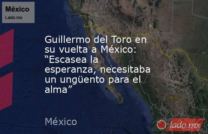 Guillermo del Toro en su vuelta a México: “Escasea la esperanza, necesitaba un ungüento para el alma”. Noticias en tiempo real
