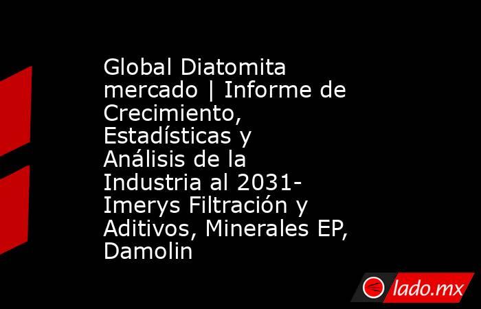 Global Diatomita mercado | Informe de Crecimiento, Estadísticas y Análisis de la Industria al 2031- Imerys Filtración y Aditivos, Minerales EP, Damolin. Noticias en tiempo real