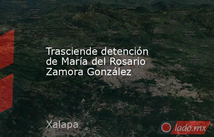 Trasciende detención de María del Rosario Zamora González. Noticias en tiempo real